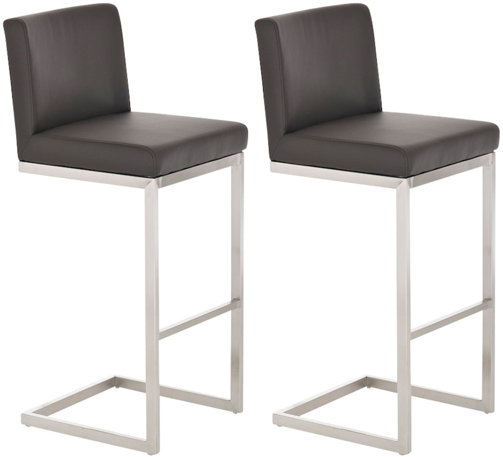 Lot de 2 tabourets de bar paros simili cuir