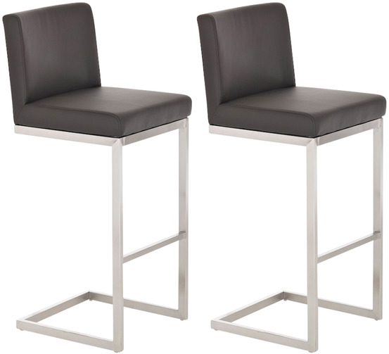 Lot de 2 tabourets de bar paros simili cuir