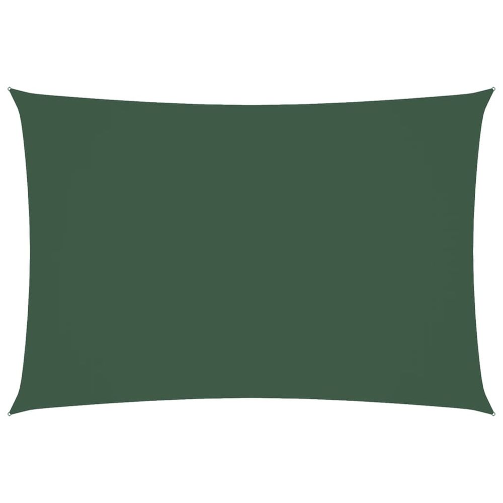 Voile de parasol tissu oxford rectangulaire 3x5 m vert foncé