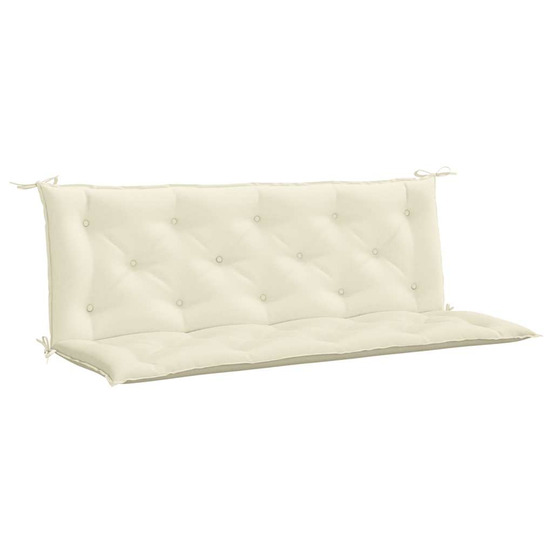 Coussin de banc de jardin blanc crème tissu oxford