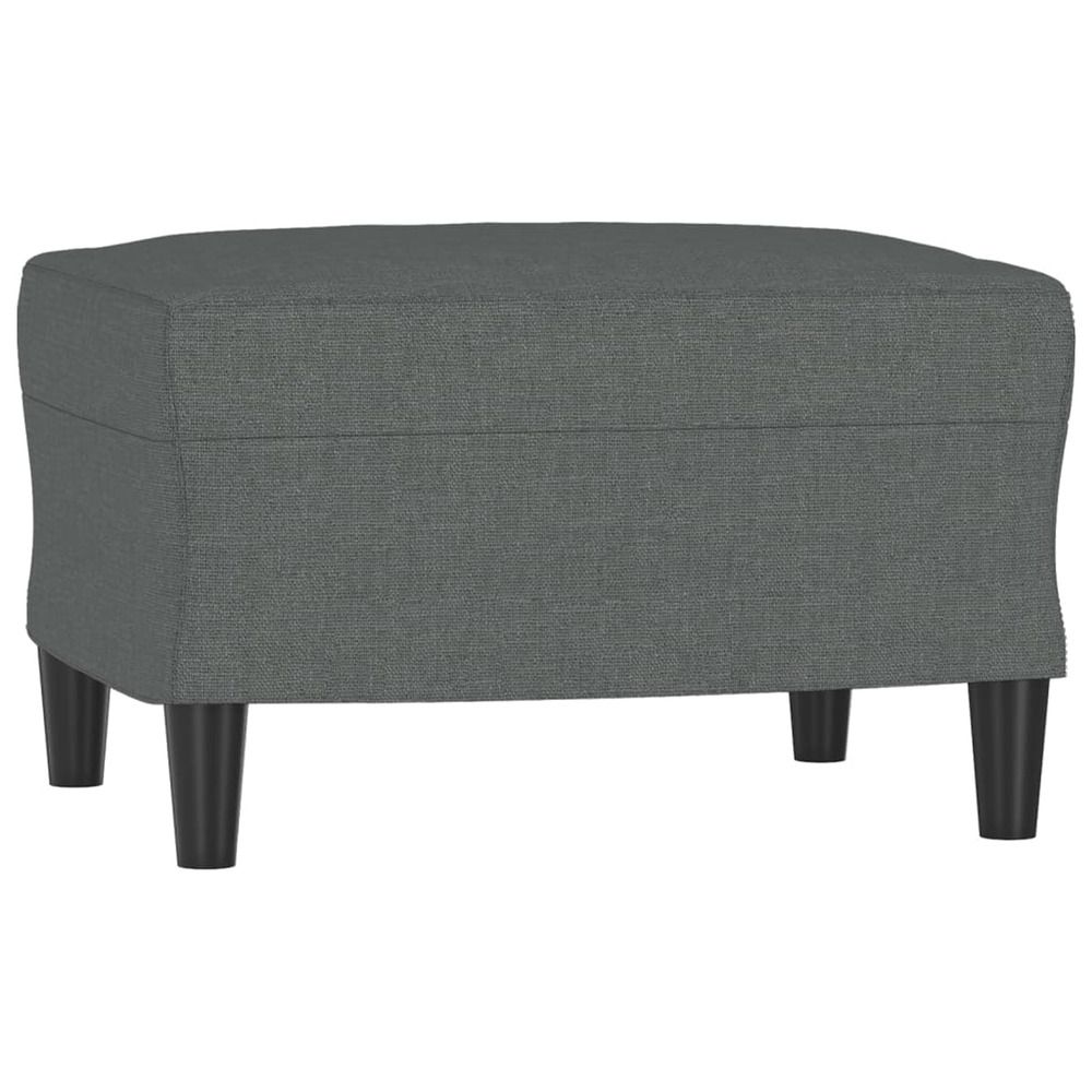 Repose-pied gris foncé 60x50x41 cm tissu