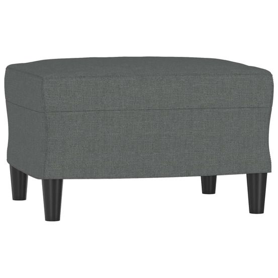 Repose-pied gris foncé 60x50x41 cm tissu