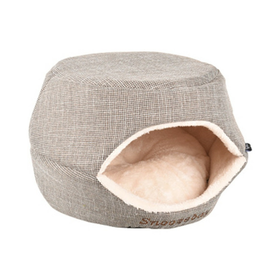 Panier 45 x 35 cm snozebay 2 en 1 brun pour chat ou petit chien