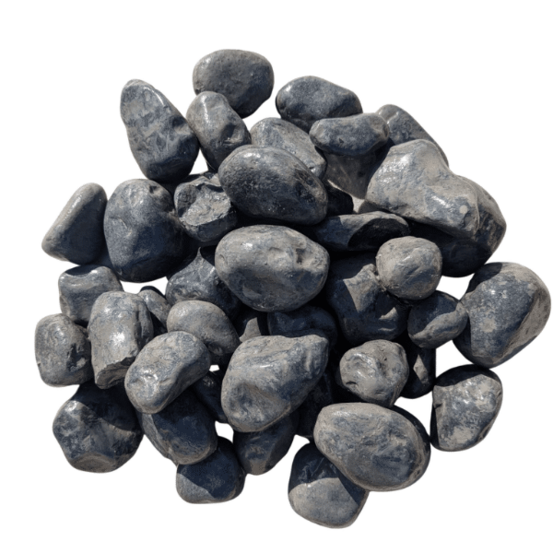 Galet marbre gris anthracite 40/60 mm – lot 15 sacs +/- 25 kg