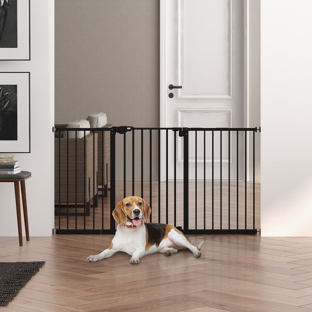 Barrière de sécurité extra large 74-147,5cm pour escalier sans perçage noir – comfortxl outdoor living