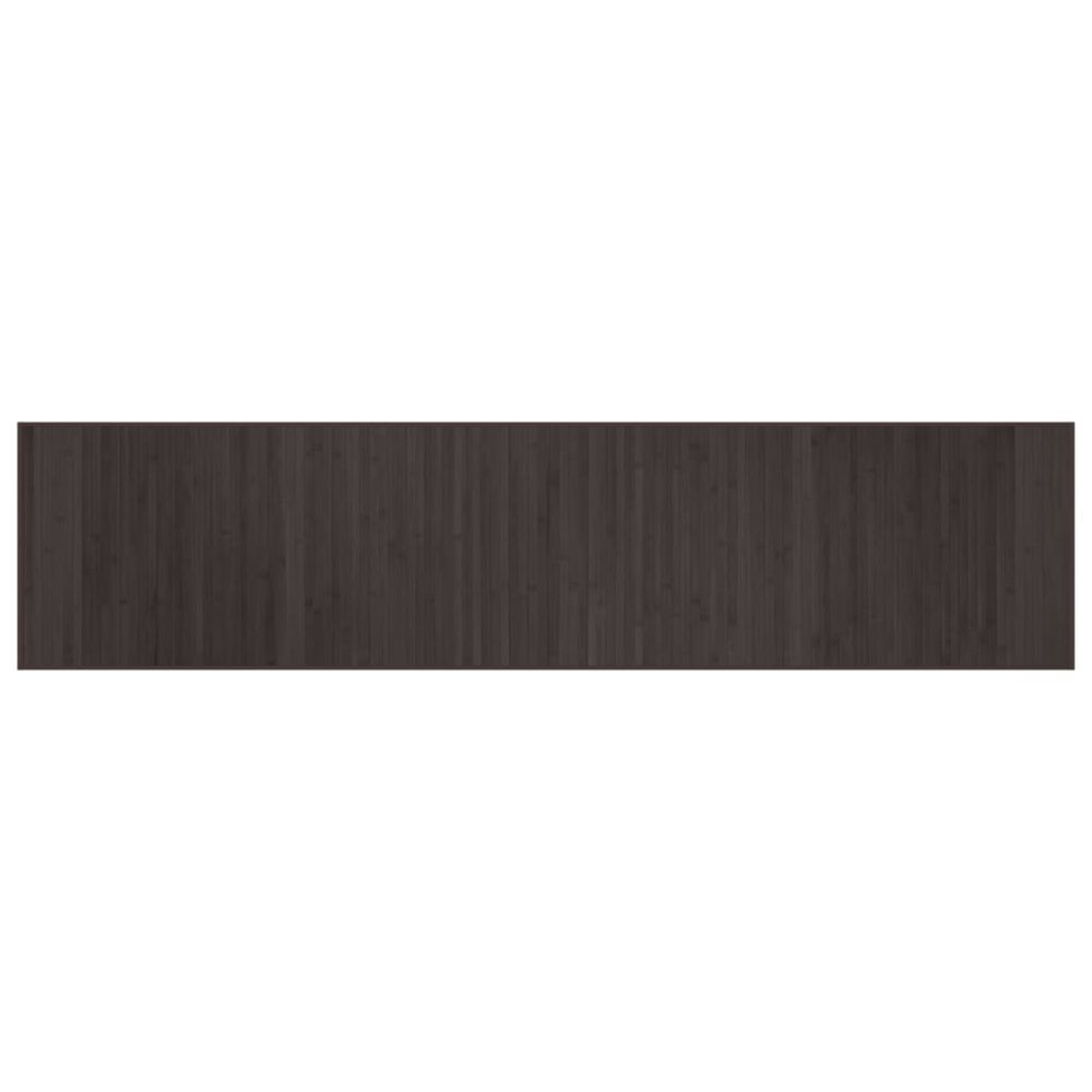 Tapis rectangulaire marron foncé 70x300 cm bambou