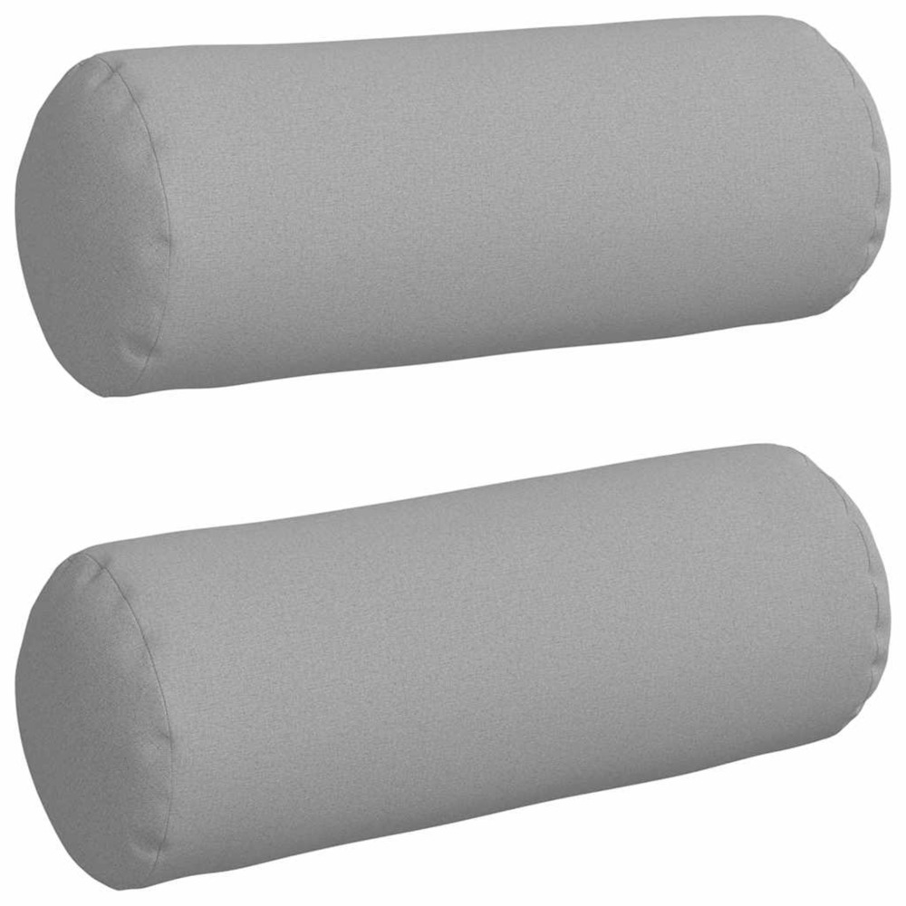 Coussins d'accent 2 pcs gris nuage ø 25 x 70 cm tissu
