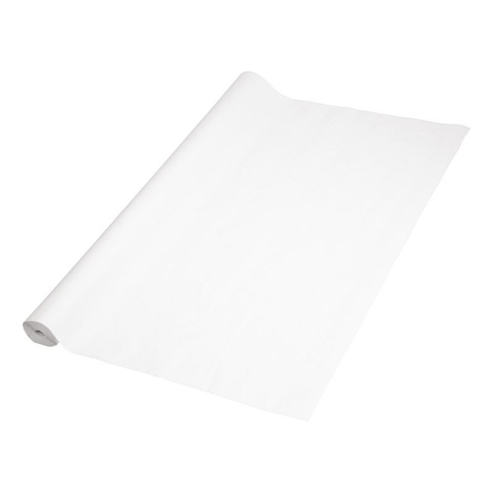Rouleau de nappe en papier damas blanc - 50 m x 1,2 m