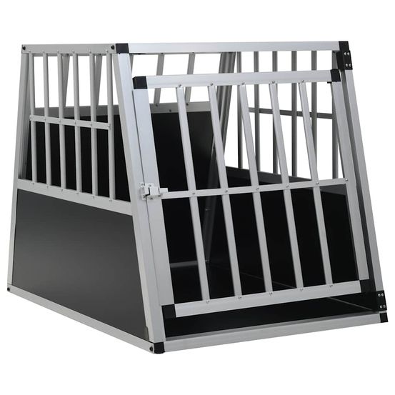 Cage de transport chien aluminium pour voiture 65x91x69,5cm