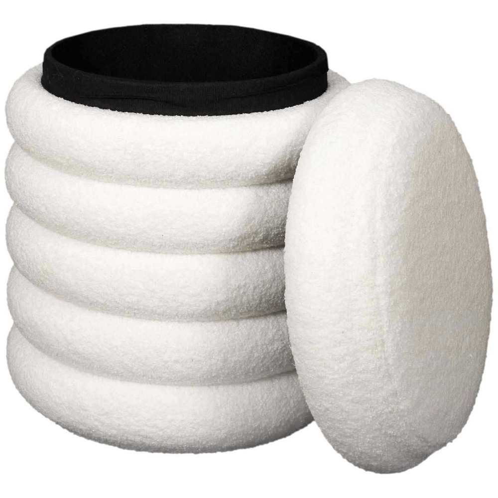 Pouf 2 en 1 en tissu bouclette freya
