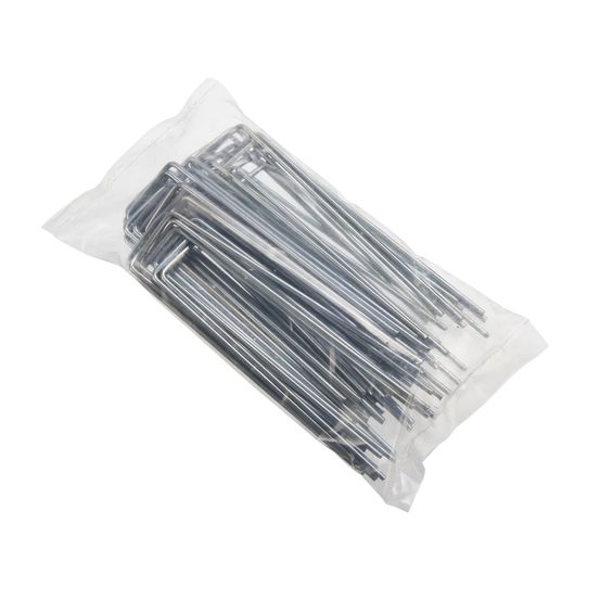 Ancre multiple pour sol, métal en u, galvanisé, 50 pièces