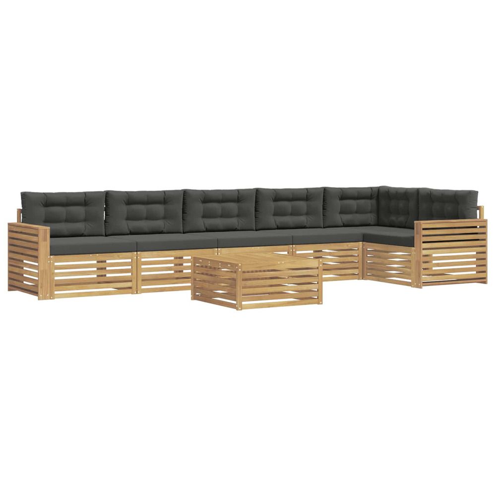 Ensemble de canapés d'extérieur 7 pc blanc et anthracite