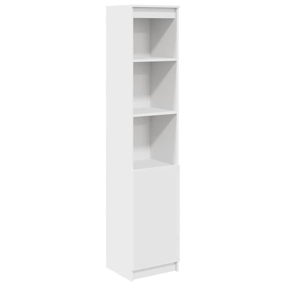 Buffet haut blanc 37,5x35x180 cm bois d'ingénierie