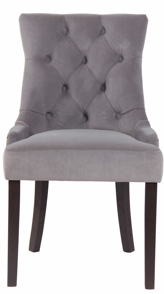 Ensemble de 4 chaises de salle à manger anciennes en velours aberdeen