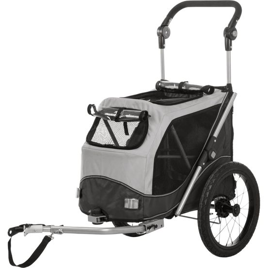 Remorque de vélo pour chiens l gris