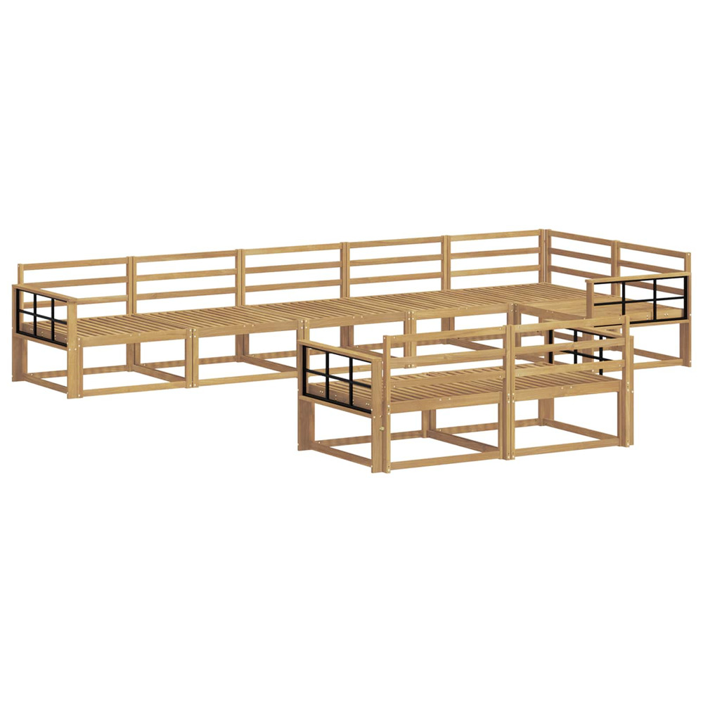 Ensemble de canapés d'extérieur 8 pcs blanc 406 x 168,5 x 73 cm