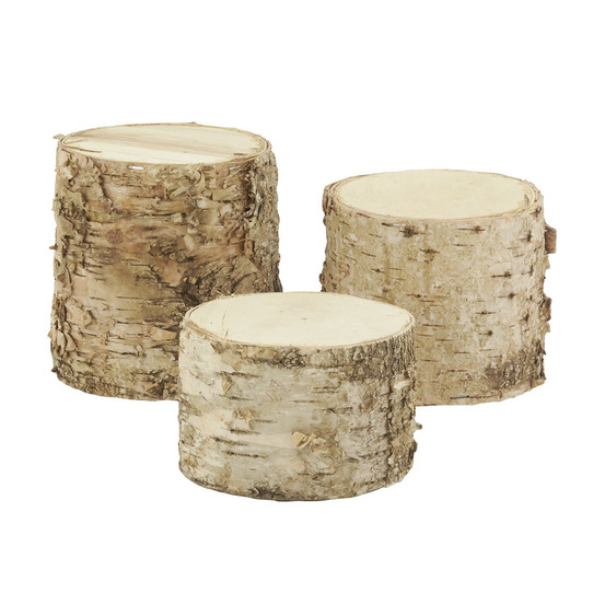 Supports tronc en bouleau (lot de 3)
