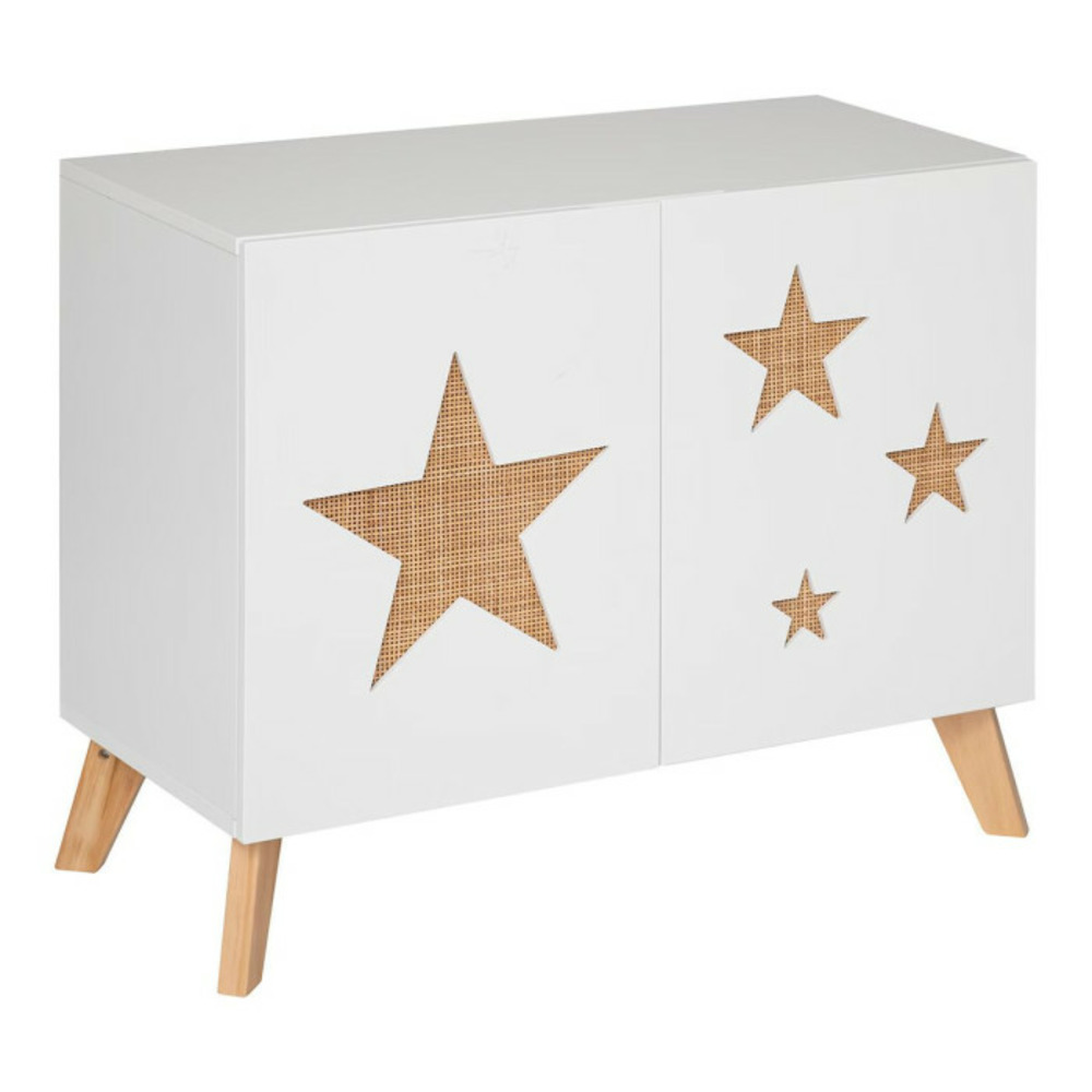 Meuble de rangement enfant étoile 79cm blanc