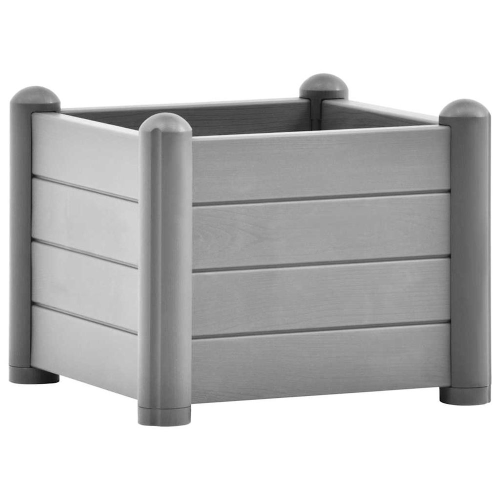 Lit surélevé de jardin pp gris pierre 43x43x35 cm