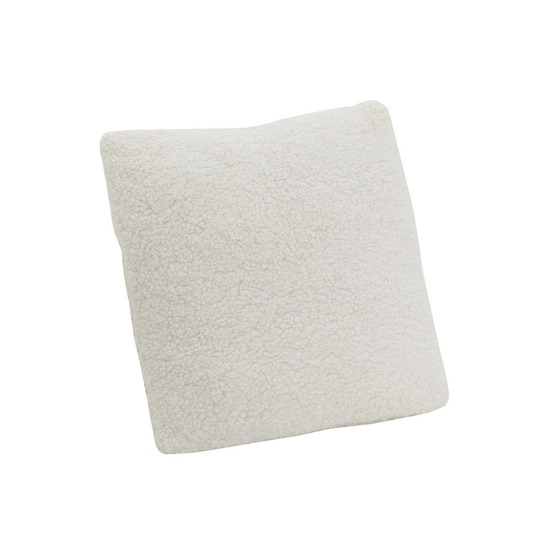 Coussin en coton bouclettes blanc 45 x 45 carré