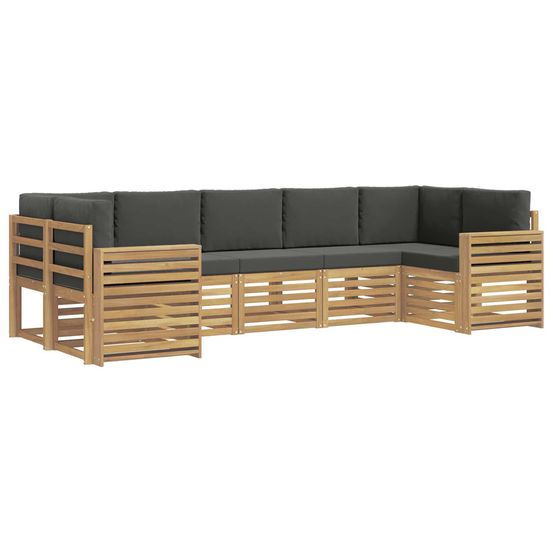 Ensemble de canapés d'extérieur 7 pc blanc et anthracite
