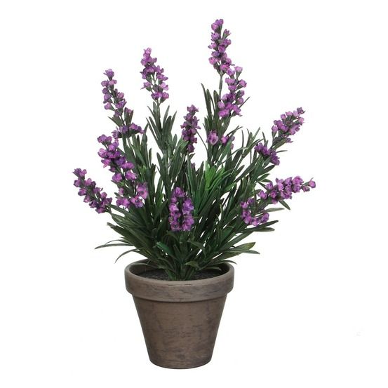 Mica decorations plante artificielle lavande - h33 x ø20 cm - violet