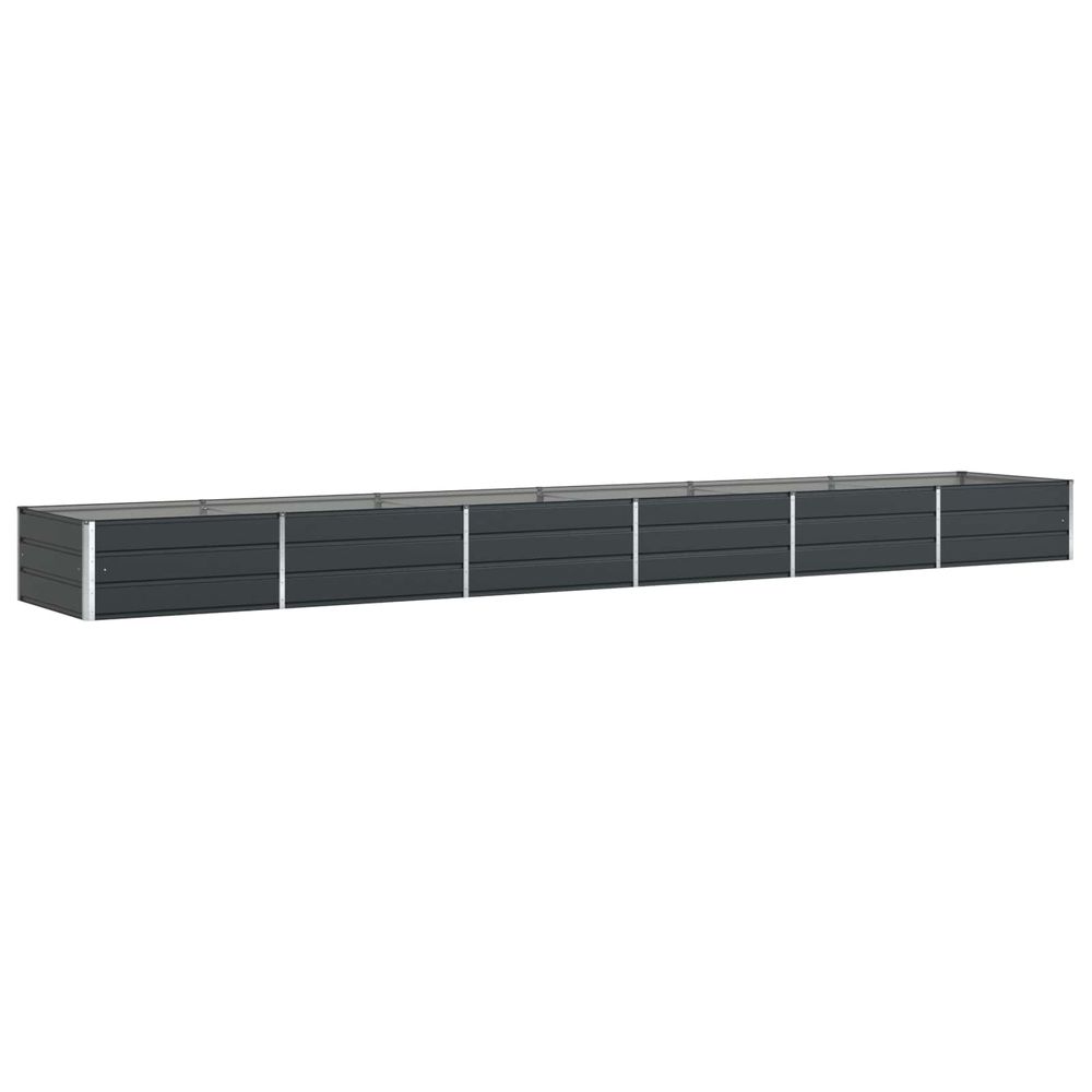 Jardinière anthracite 580 x 100 x 45 cm acier galvanisé