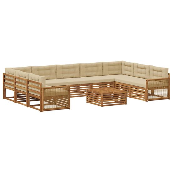 Ensemble de canapés d'extérieur 10 pc naturel et beige