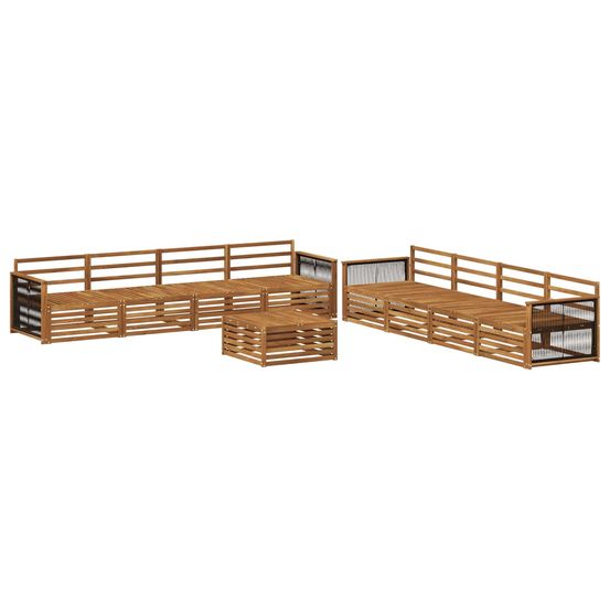 Ensemble de canapés d'extérieur 9 pc naturel