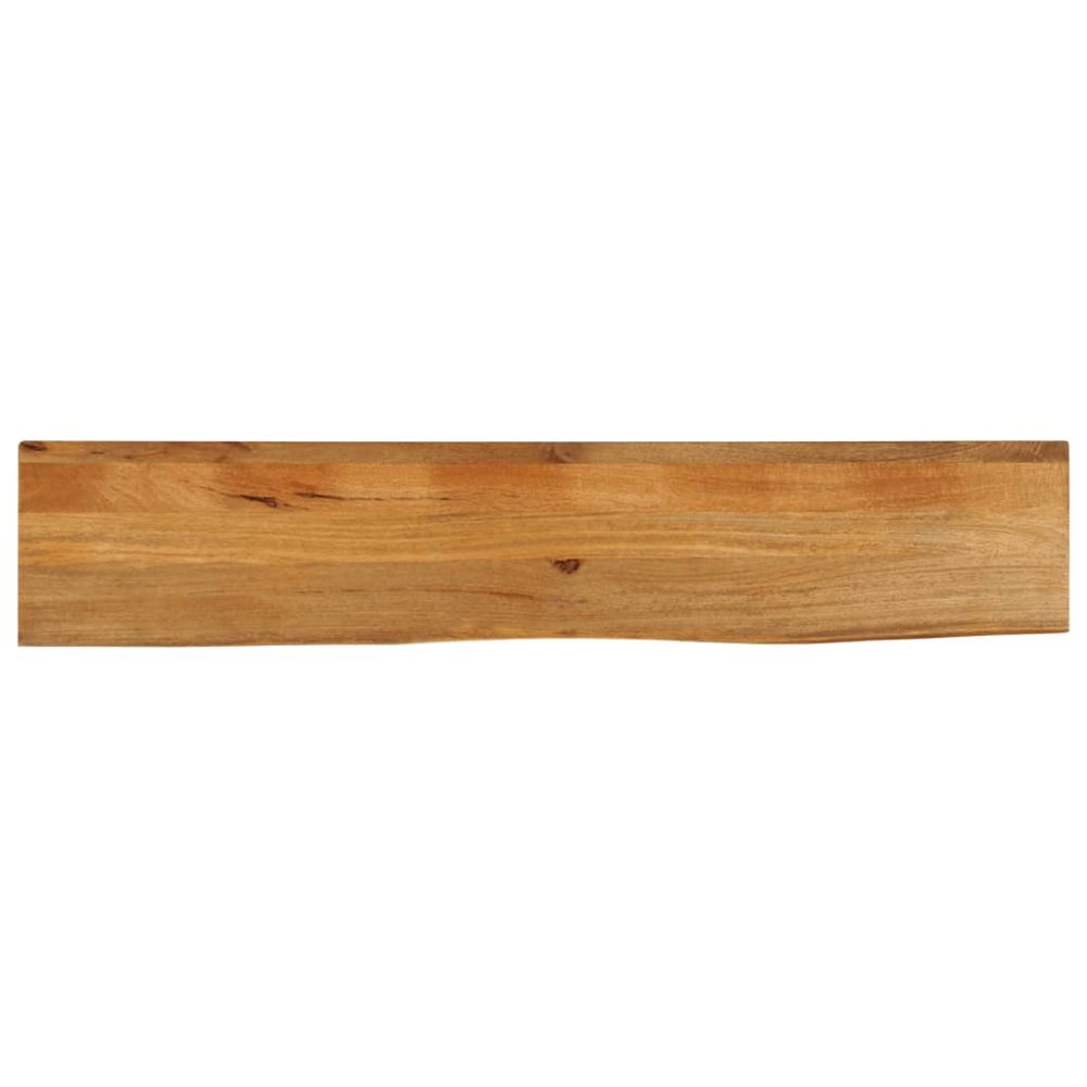 Dessus de table à bord vivant 140x40x2,5cm bois massif manguier