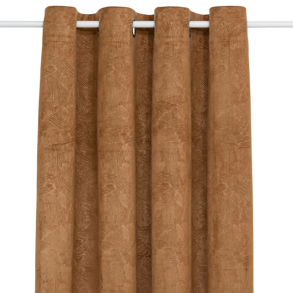 Rideau occultant effet velours fujo cannelle 135x260cm