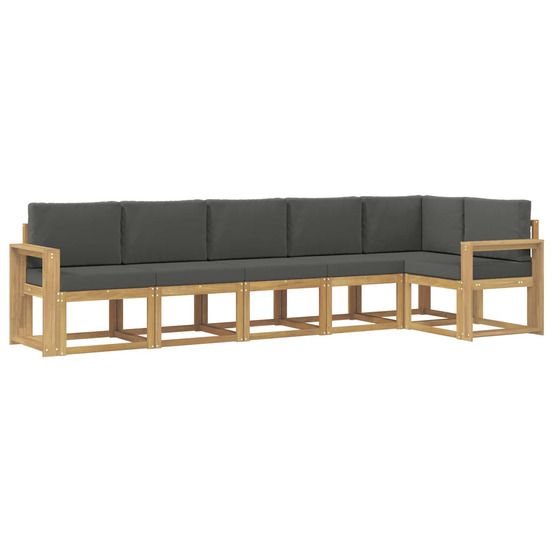 Ensemble de canapés d'extérieur 6 pc blanc et anthracite