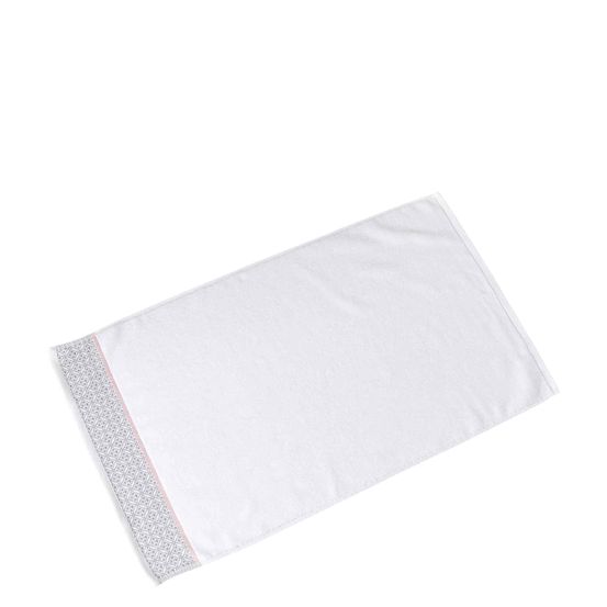 Tapis rectangle belin blanc 50 x 85 cm