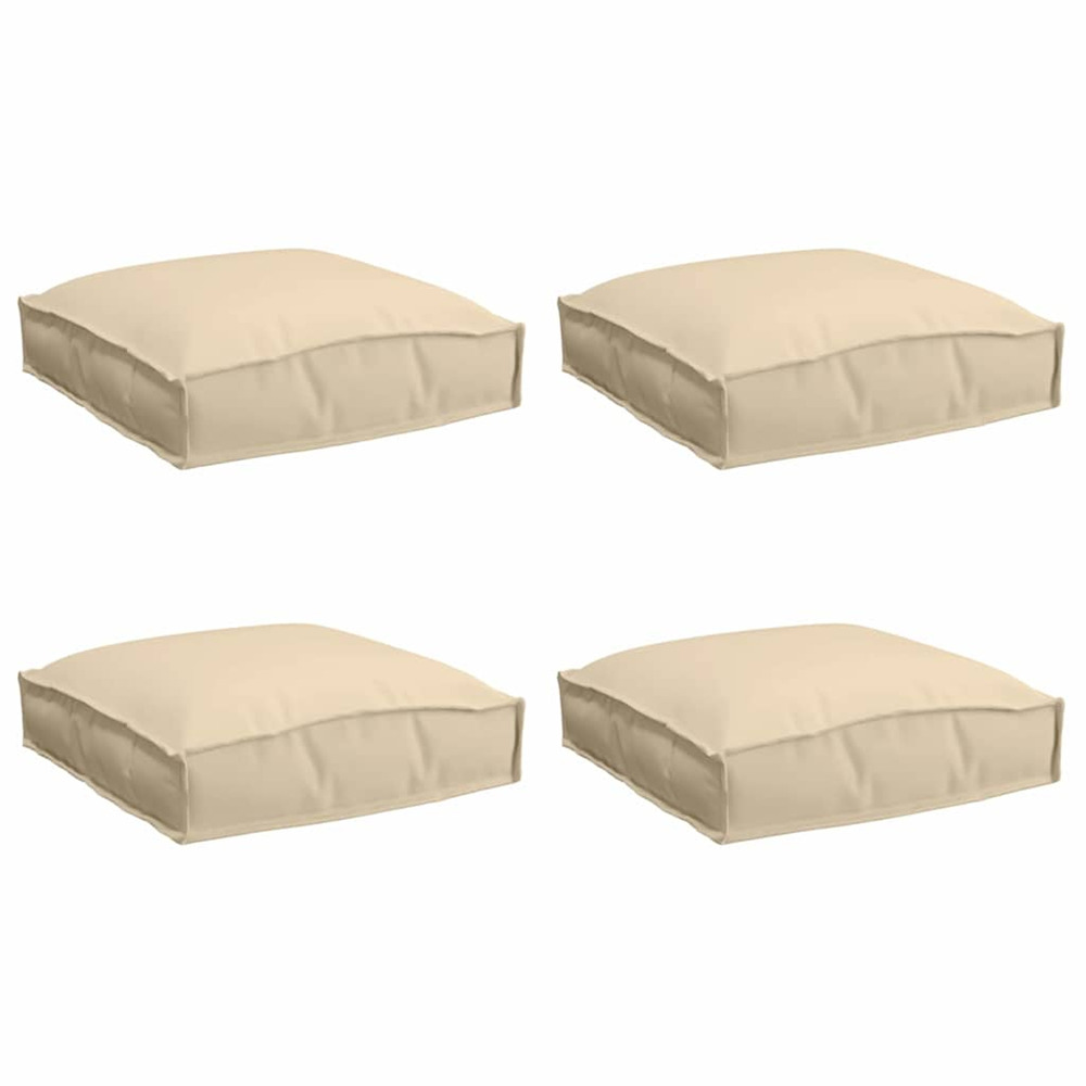 Coussin pour assise de palette 4 pcs beige 40 x 40 x 8 cm