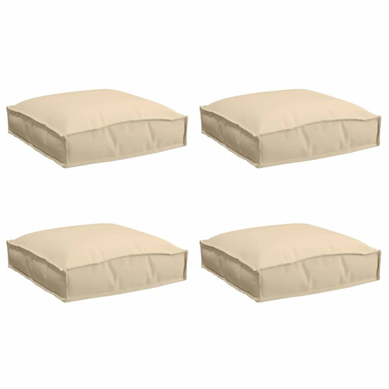 Coussin pour assise de palette 4 pcs beige 40 x 40 x 8 cm