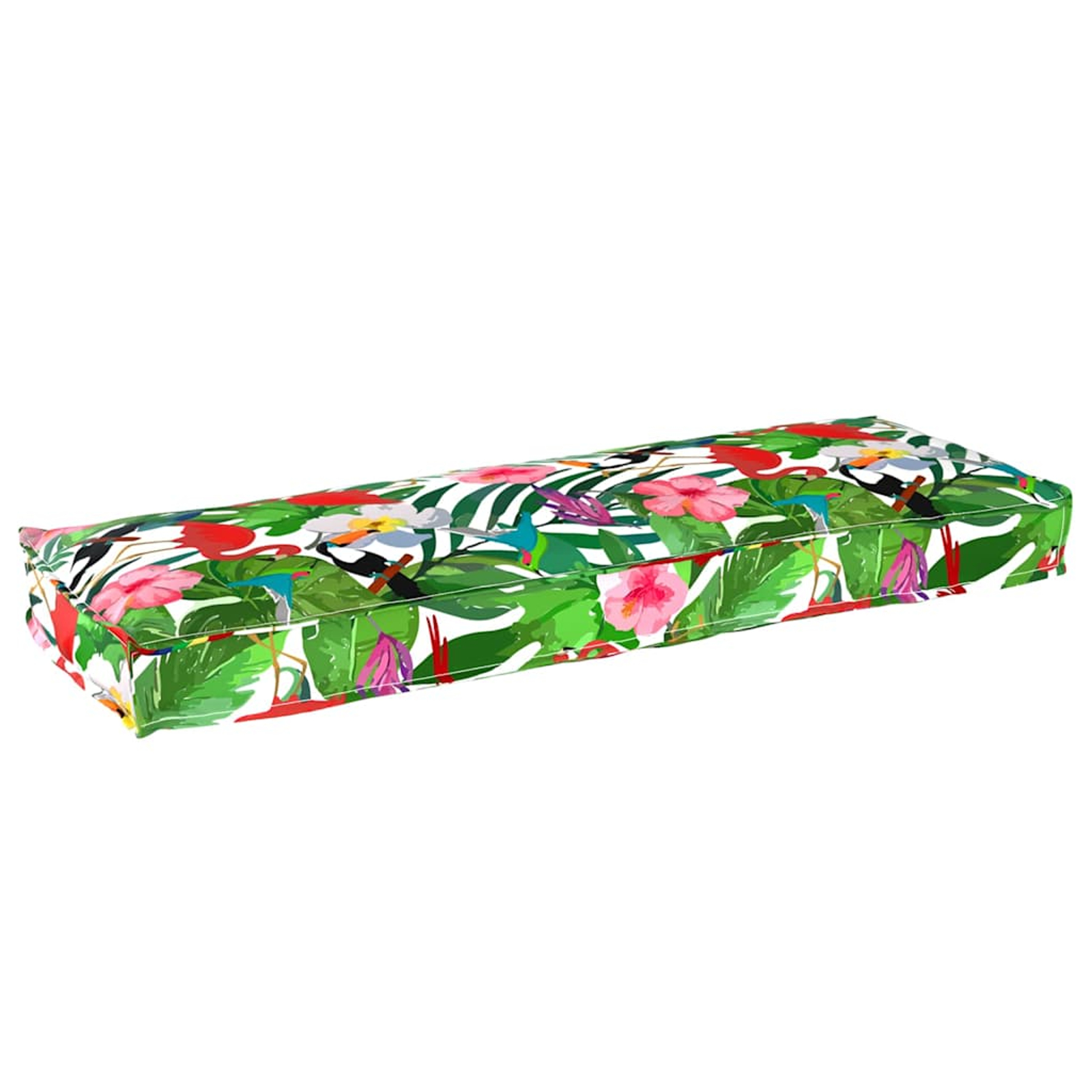 Coussin floral multicolore 120 x 40 x 8 cm tissu oxford