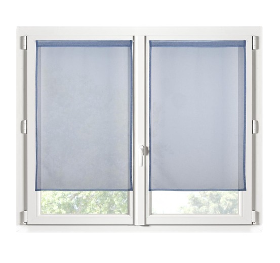 Paire de rideaux voile brise bise 70 x 200 cm denim