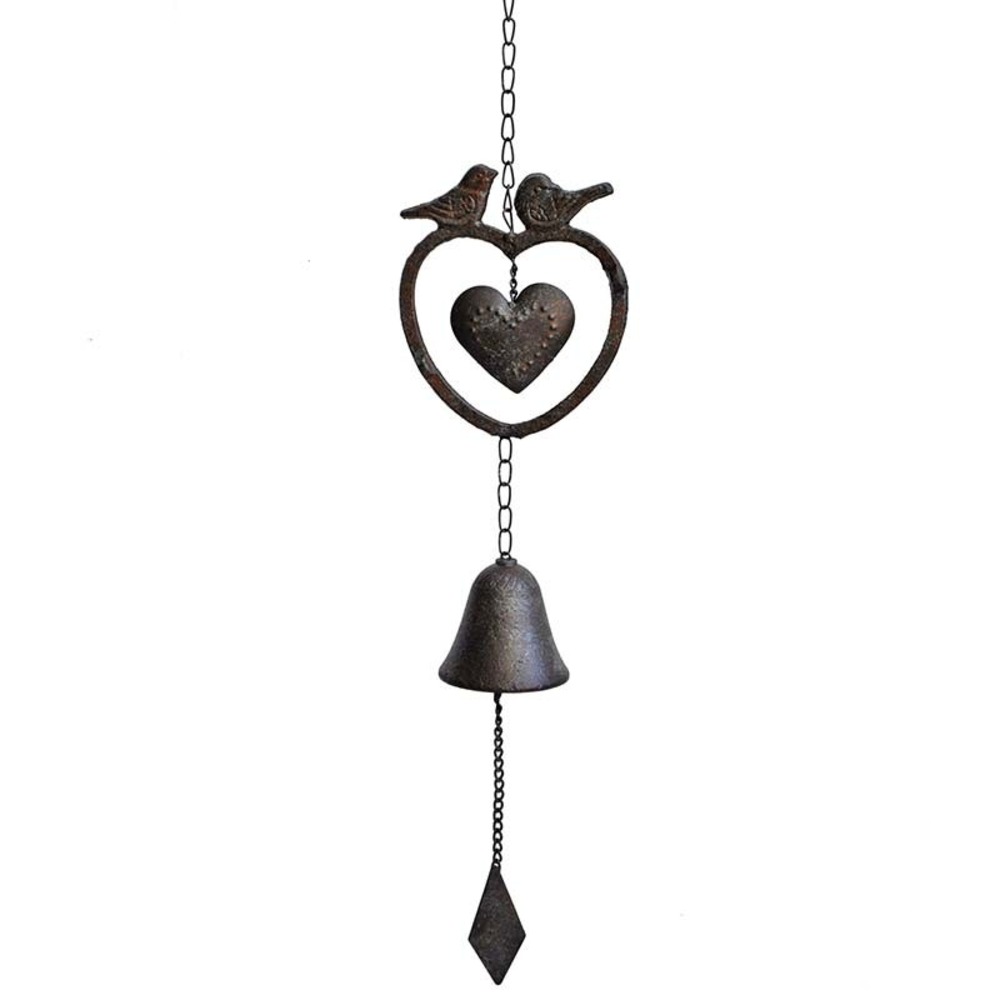 Clochette carillon coeur d'amour 63x13x7cm