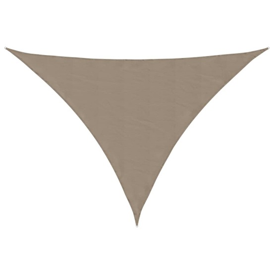 Voile de parasol tissu oxford triangulaire 4x5x5 m taupe