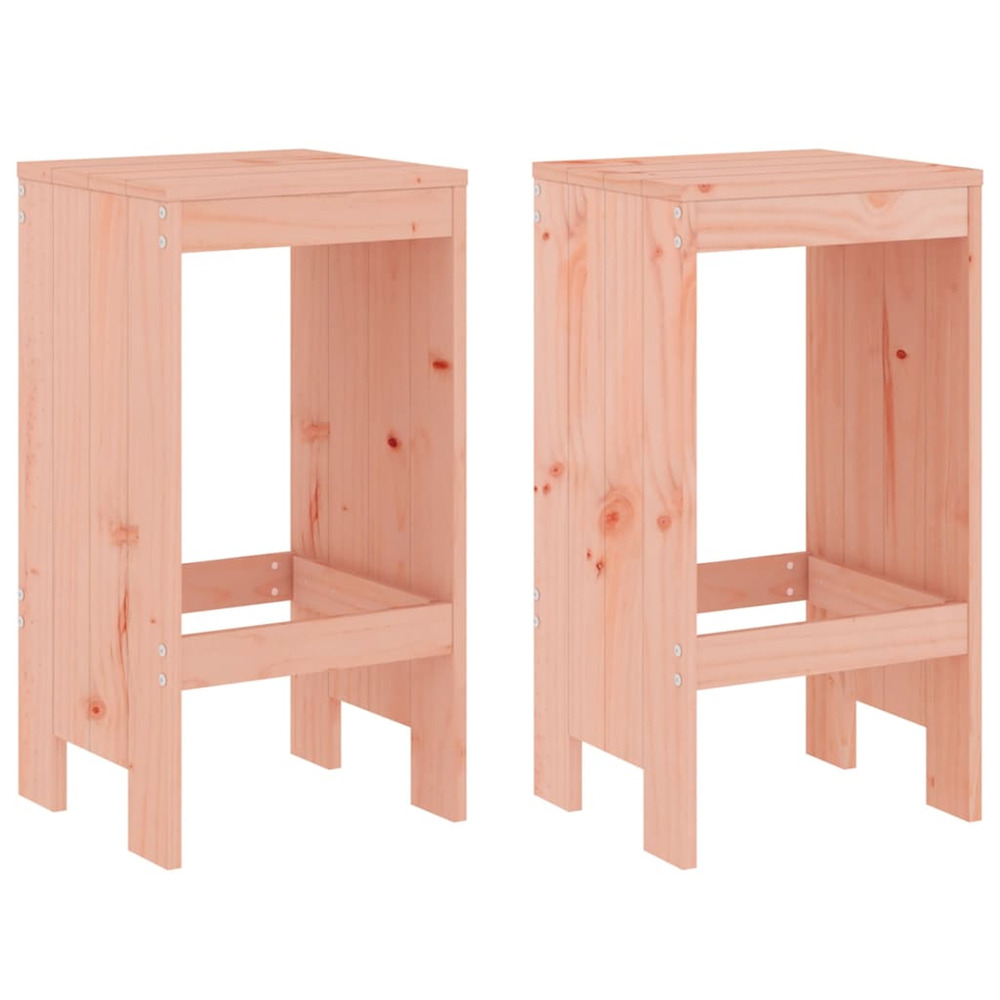 Tabourets de bar lot de 2 40x36x75 cm bois massif douglas