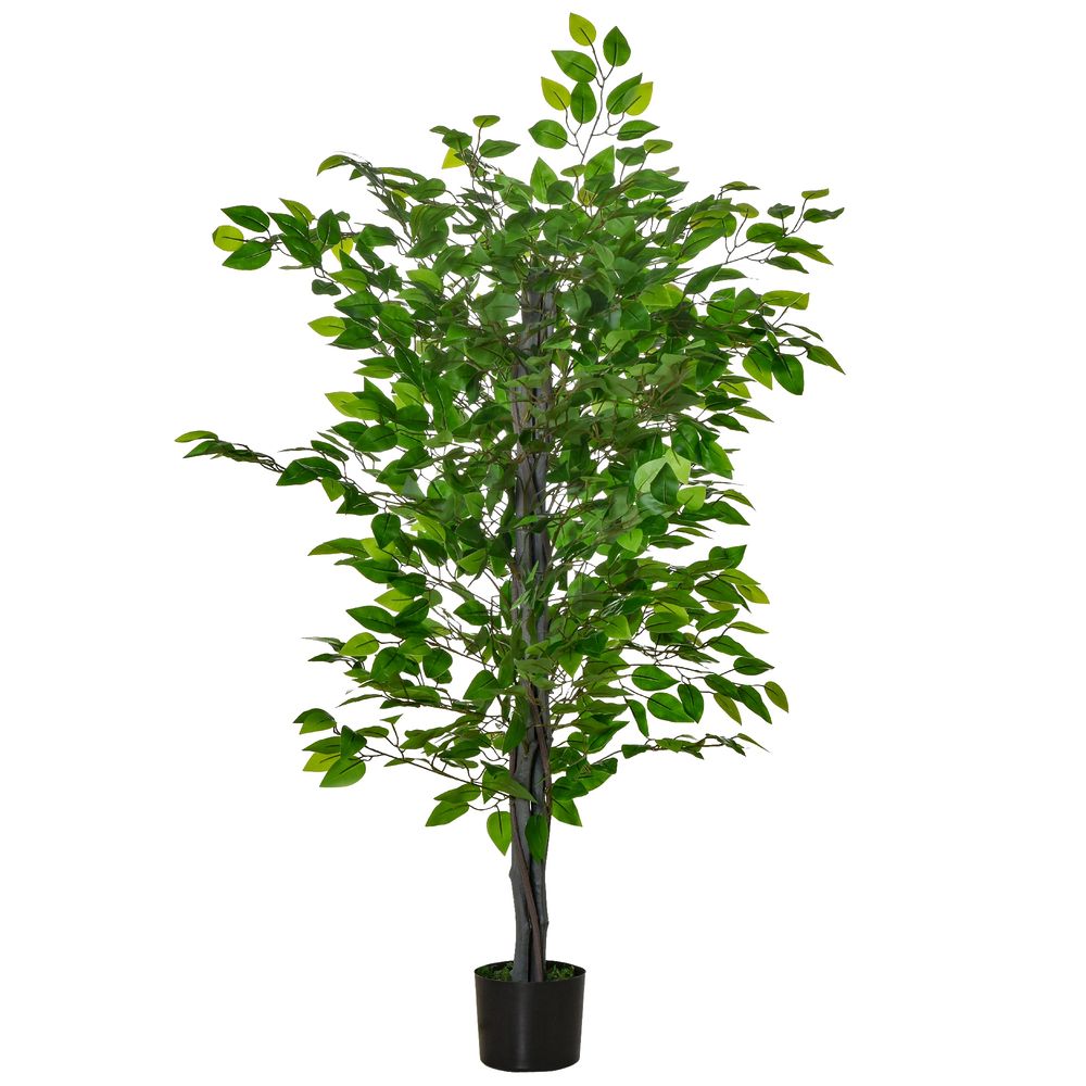 Ficus artificiel plastique branches modulables décoration intérieure vert 135cm