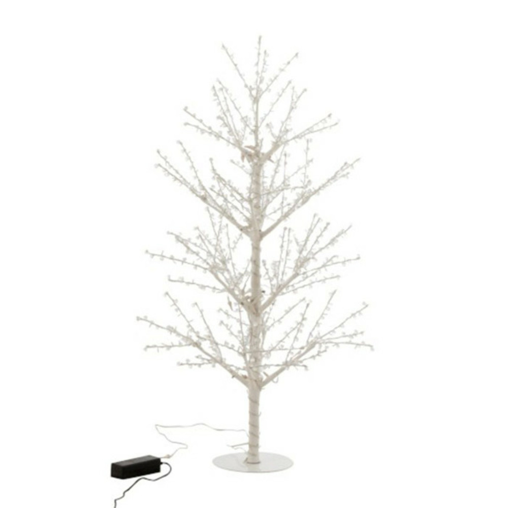 Statuette déco à led arbre nu perles 125cm blanc