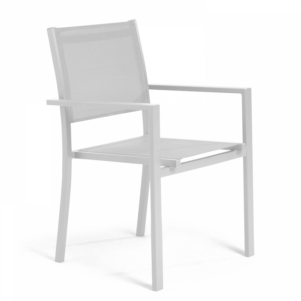Chaise de jardin en aluminium et textilène anti U.V