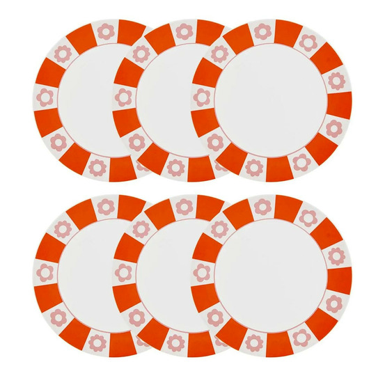 Lot de 6 assiettes plates