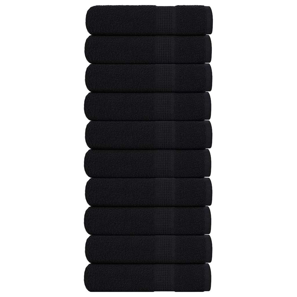 Essuie-mains frogn 10 pcs noir 50x100 cm 360 g/m²