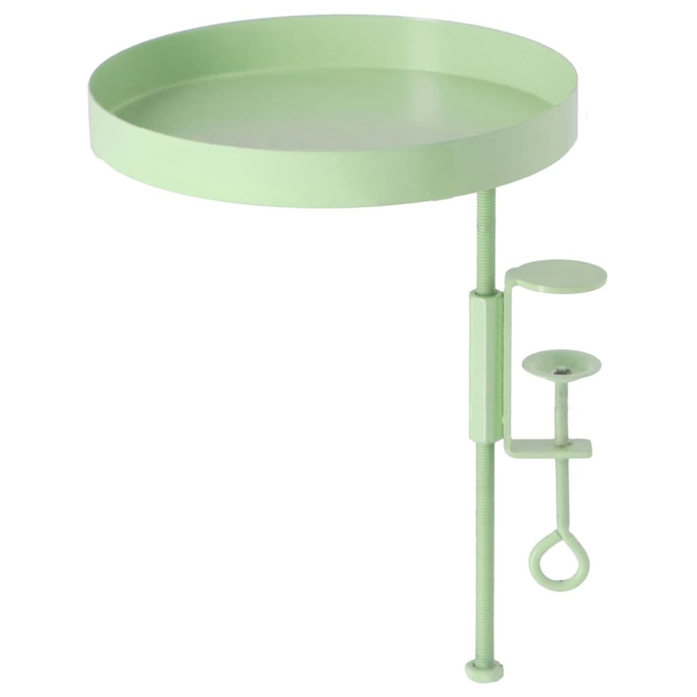 Plateau pour plantes avec pince rond vert m