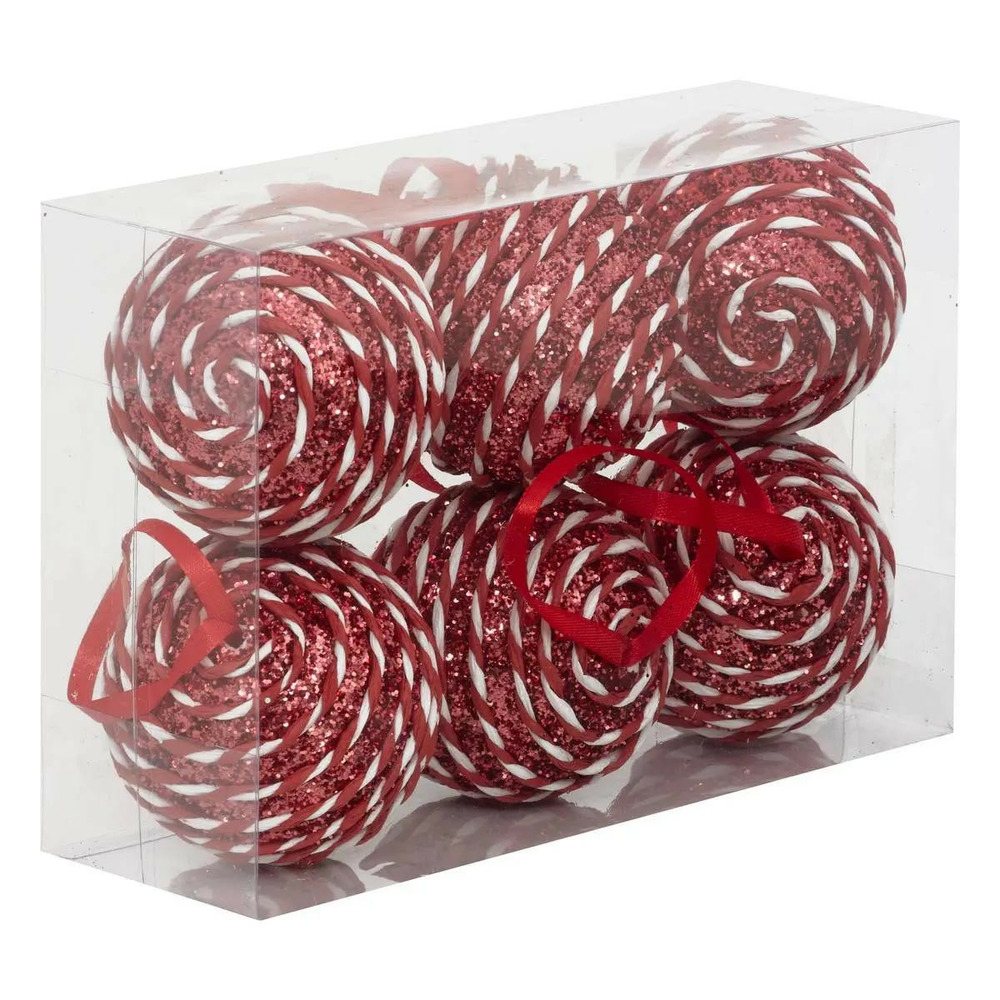 Lot de 6 boules de noël 