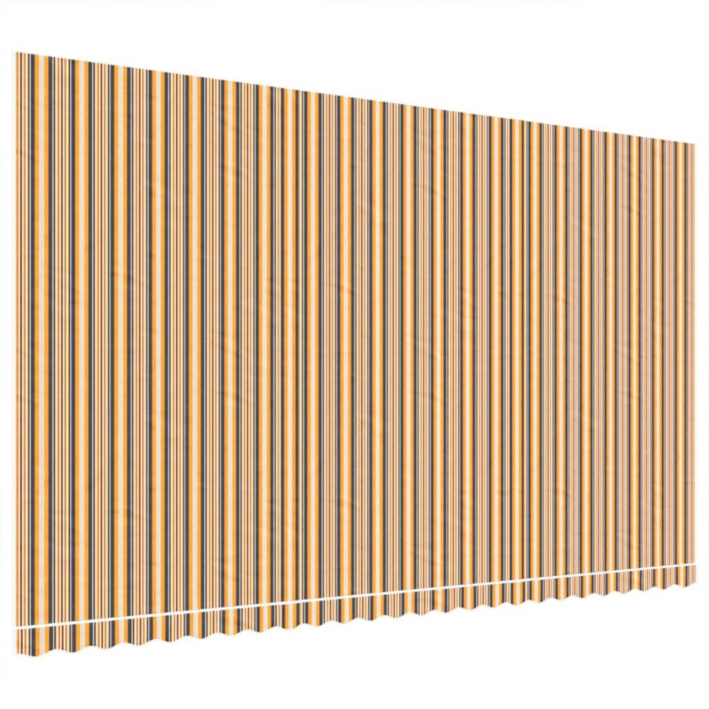 Tissu de remplacement pour auvent orange et noir 600x350 cm polyester