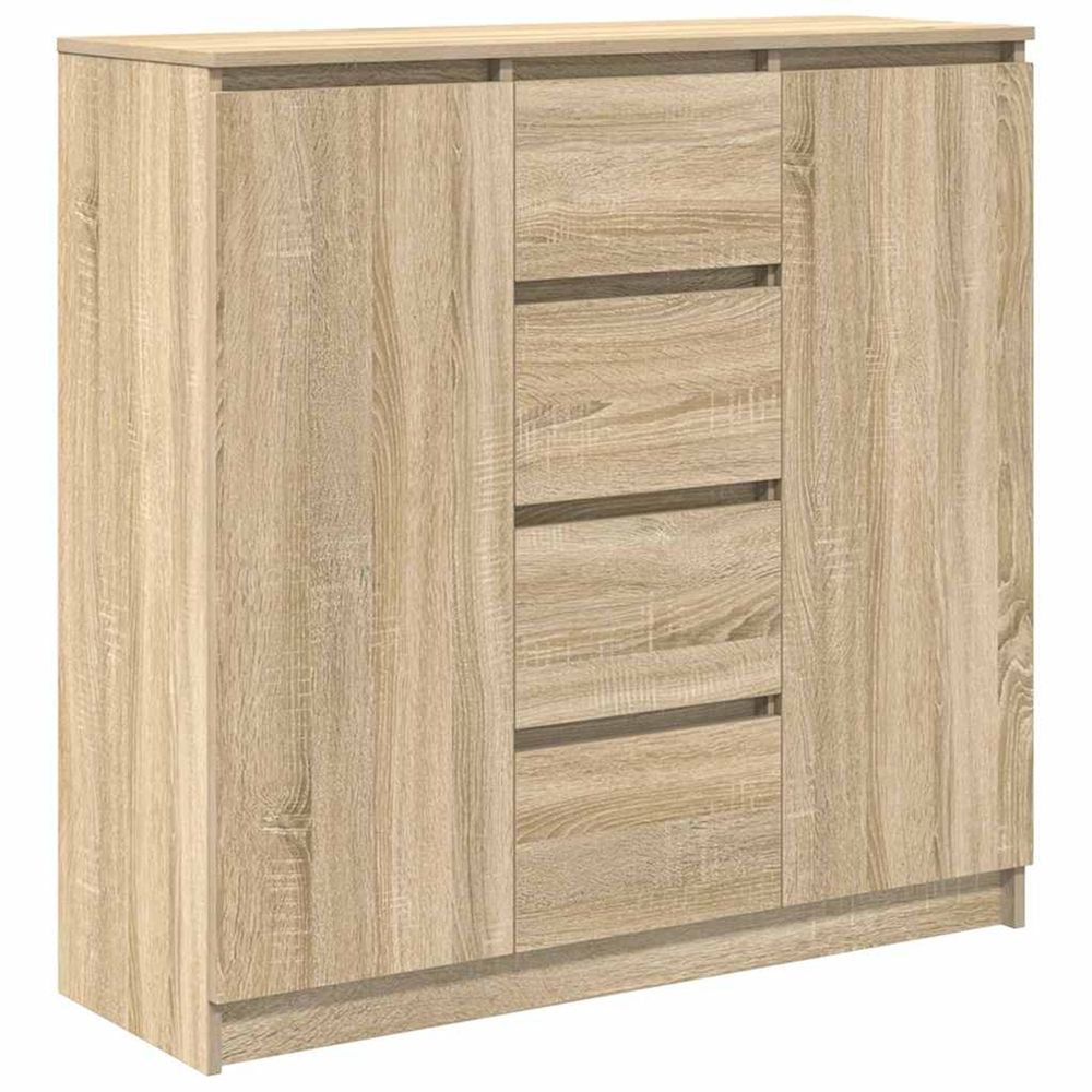 Buffet et tiroirs chêne sonoma 100,5x35x98,5 cm bois ingénierie