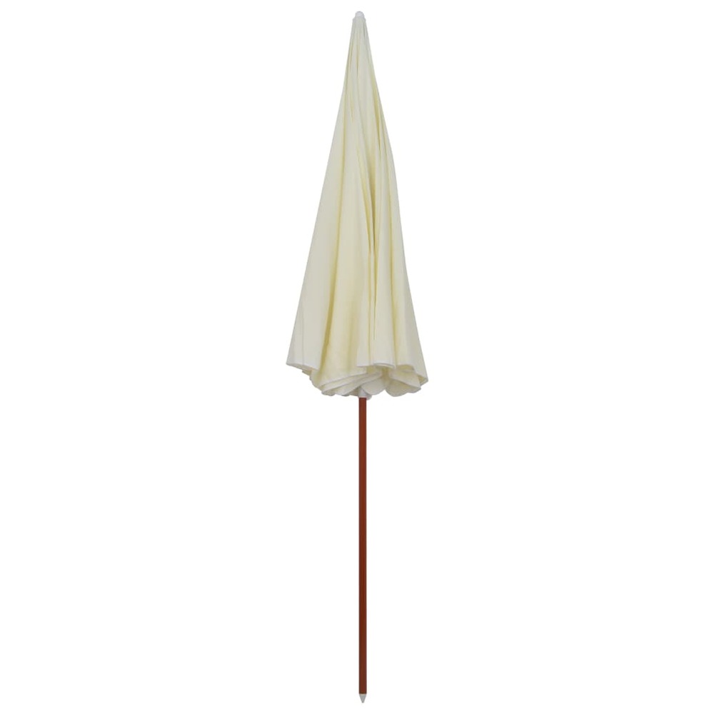 Parasol de jardin avec mât en acier 300 cm sable